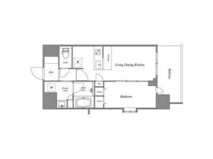 スプランディッド難波キャトル(1LDK/6階)の間取り写真