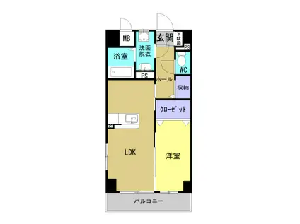 T-STYLE KURASHIKI(1LDK/4階)の間取り写真