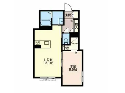 KSメゾン(1LDK/1階)の間取り写真