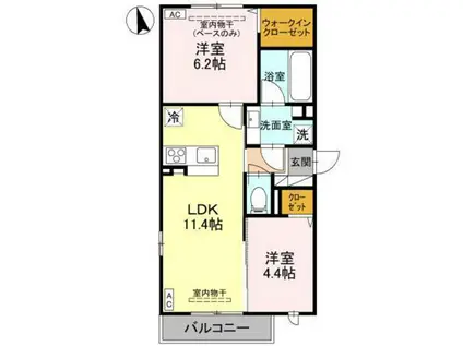 LANAI COURT25(2LDK/3階)の間取り写真