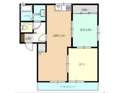 TKハイツ(2LDK/2階)の間取り写真