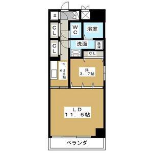 マリオン千種(1LDK/4階)の間取り写真
