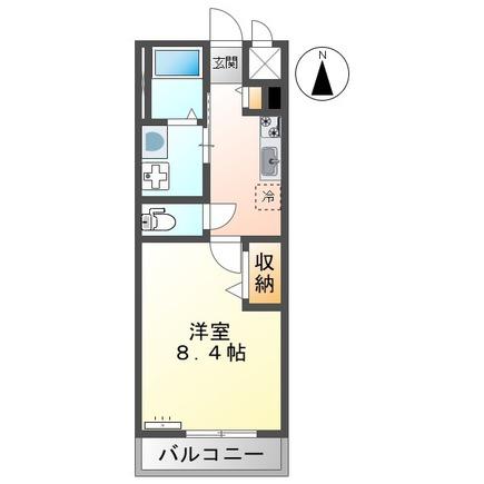 STEINFELDI(1K/2階)の間取り写真