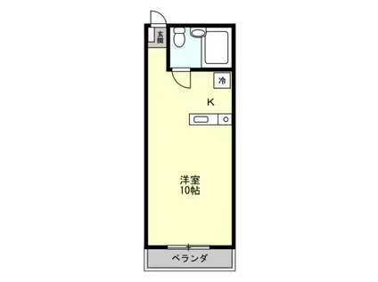 ラフィーヌB(ワンルーム/3階)の間取り写真