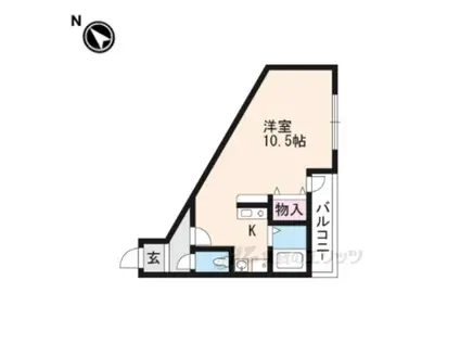 フェイム瀬田(ワンルーム/2階)の間取り写真