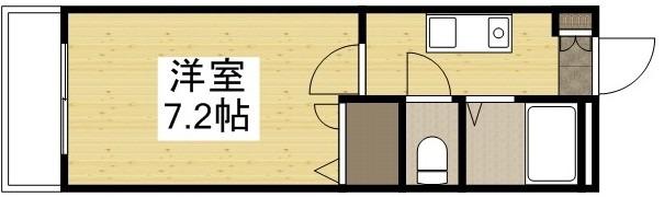 ルマージュ平野(1K/1階)の間取り写真