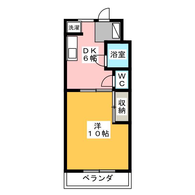 サンシャインノブII(1DK/1階)の間取り写真