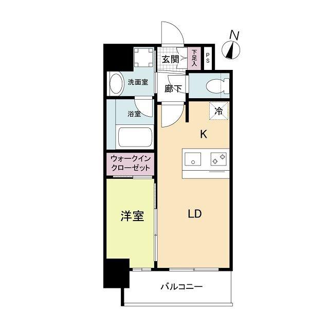 D.CLAREST本庄東FJRE(1LDK/7階)の間取り写真