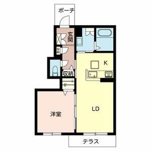 レジュール・ブリアン(1LDK/1階)の間取り写真