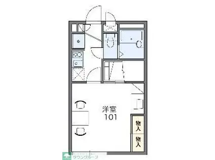 レオパレスプラチナ(1K/1階)の間取り写真