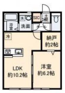 ウィスティリア湘南(1LDK/1階)の間取り写真