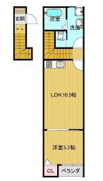 NATURAL PLAN(1LDK/2階)の間取り写真