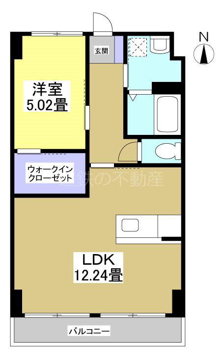 PIVOTマンション広沢(1LDK/4階)の間取り写真