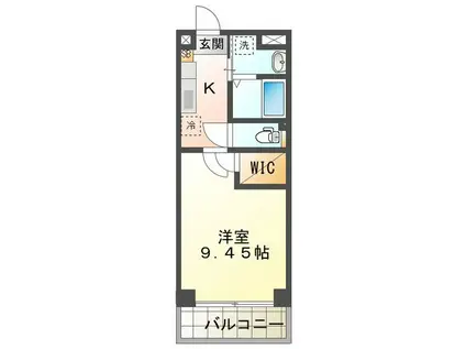S-FORT四日市元町(1K/6階)の間取り写真