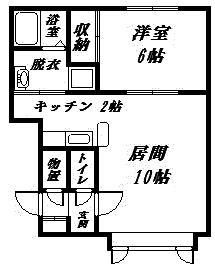 アールズコート(1LDK/1階)の間取り写真