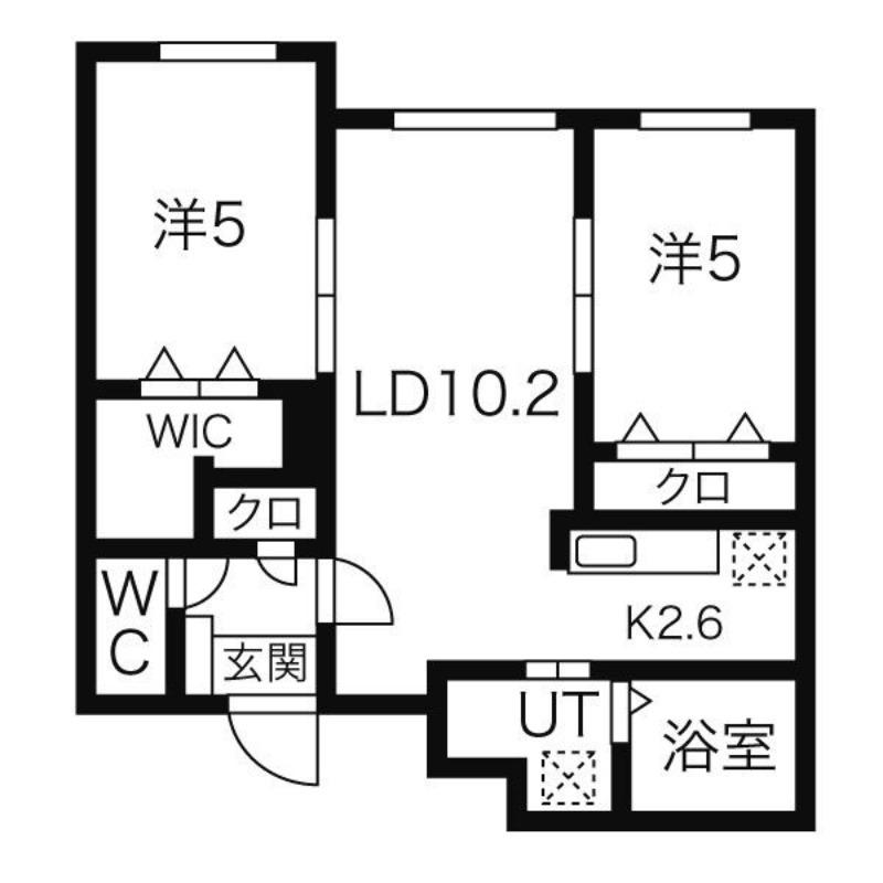 アッサンブラージュC.T.W(1LDK/1階)の間取り写真