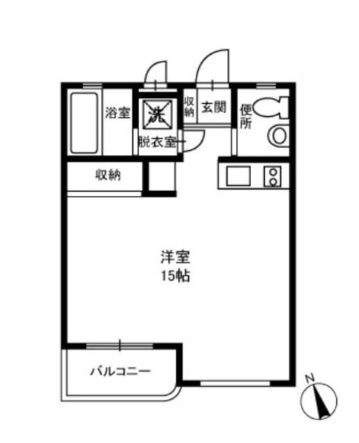 メゾンアンドー(ワンルーム/1階)の間取り写真
