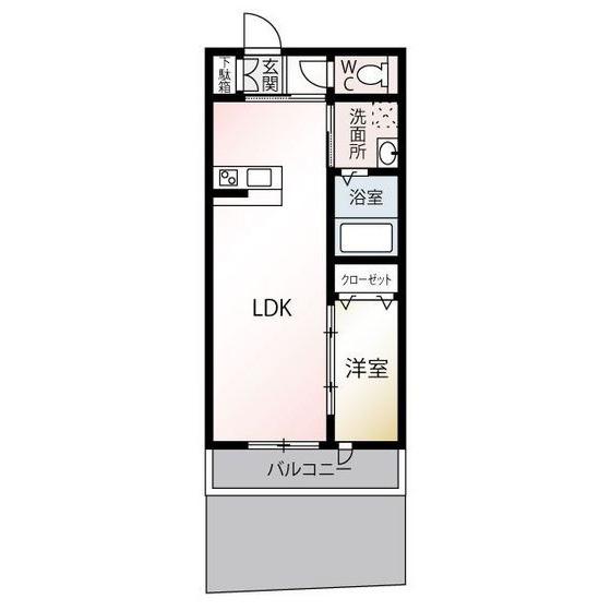 スペリオーレ桜(1LDK/1階)の間取り写真