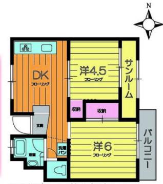 エスペランサ魚崎(2DK/10階)の間取り写真