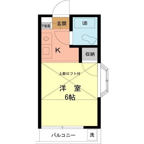 さんらいふコート(1K/2階)の間取り写真