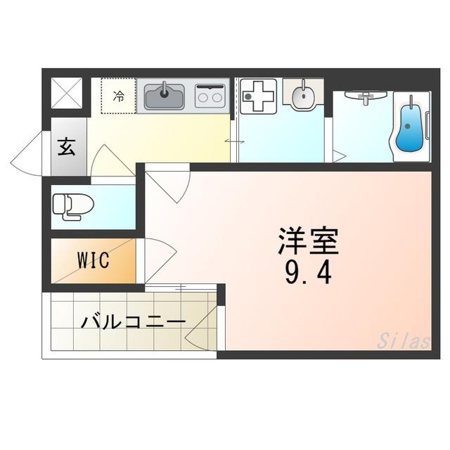フジパレス鳳中町I番館(1K/3階)の間取り写真