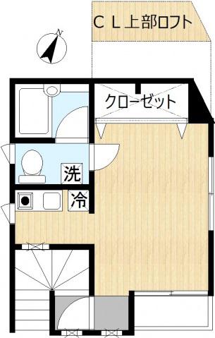 コーポWIN(ワンルーム/2階)の間取り写真