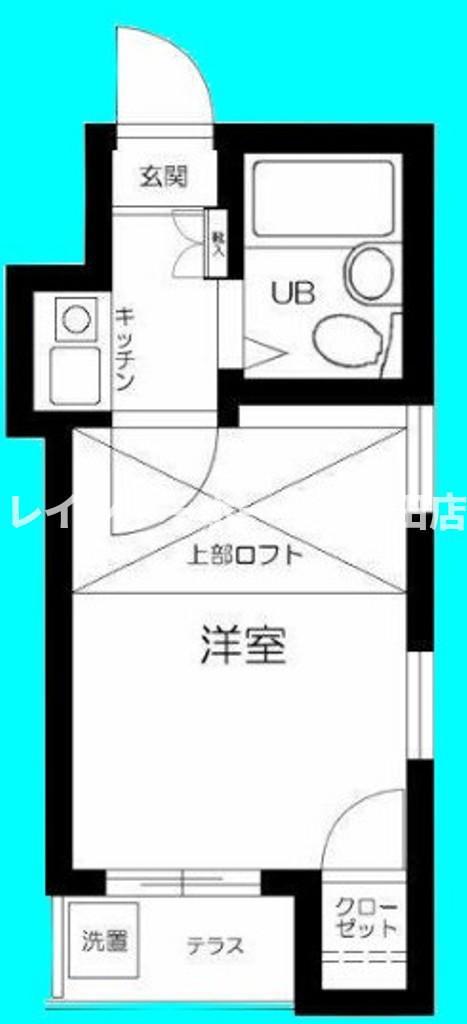 グリーンガーデン(1K/1階)の間取り写真