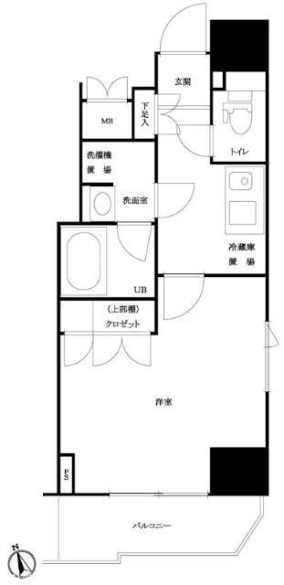 ルーブル新宿原町(1K/6階)の間取り写真