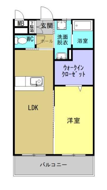 サンリットSR 鶴町(1LDK/5階)の間取り写真