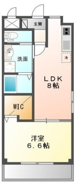 キャッスルパーク(1LDK/1階)の間取り写真