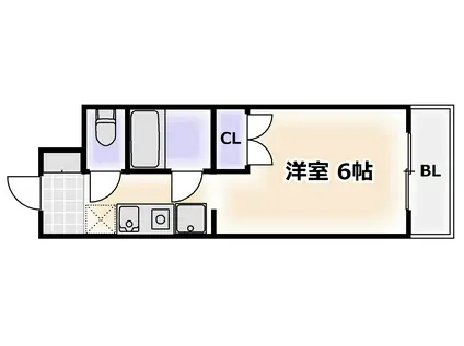 エルテルン壱番館(ワンルーム/5階)の間取り写真