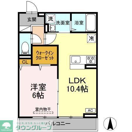 D PAINA 矢向(1LDK/2階)の間取り写真