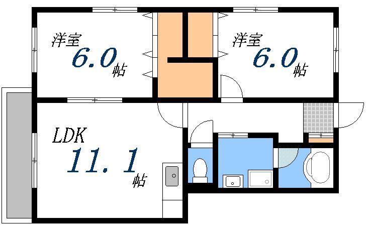 リアライズ(2LDK/1階)の間取り写真