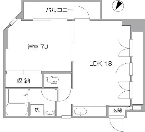 ジャルダン・ドゥ・ナカムラ(1LDK/3階)の間取り写真