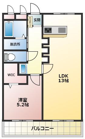 清風マンション(1LDK/2階)の間取り写真
