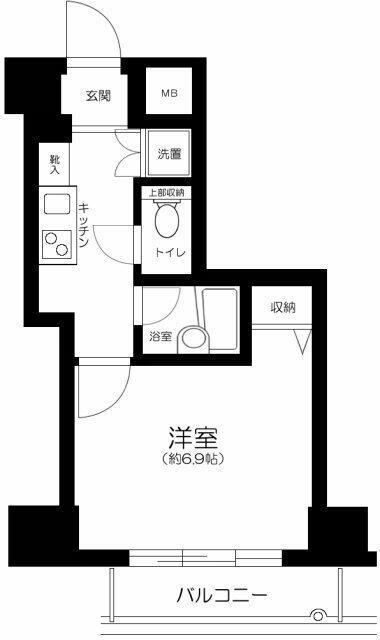 アルテリア浜松町(1K/5階)の間取り写真