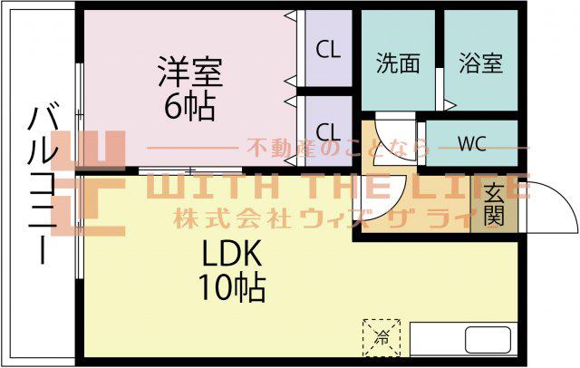 カーザミア(1LDK/1階)の間取り写真