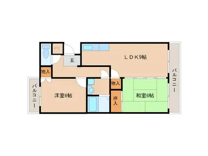 セントエルモスⅠ(2LDK/5階)の間取り写真