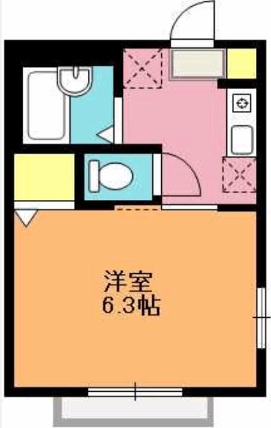 ドリームレジデンス II(1K/2階)の間取り写真