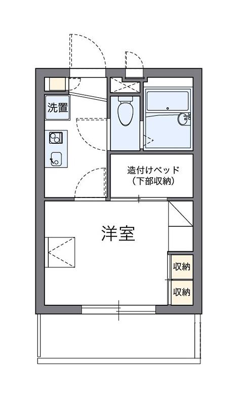 リベール(1K/3階)の間取り写真