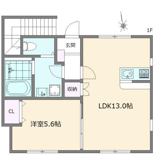 AMAN(1LDK/1階)の間取り写真