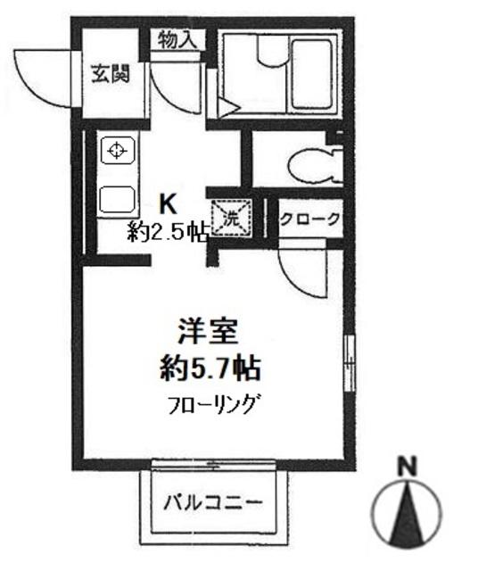 STハウス(1K/2階)の間取り写真