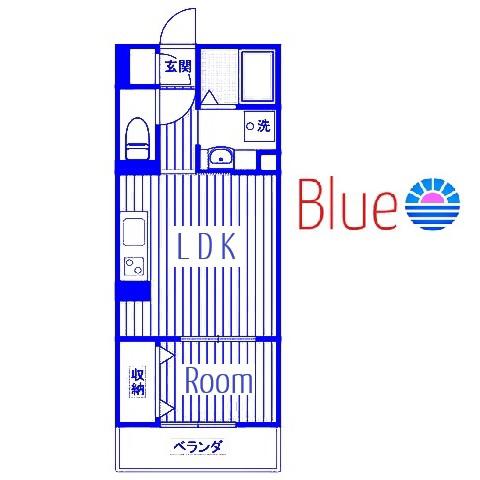 VILLA紺屋町(1LDK/2階)の間取り写真