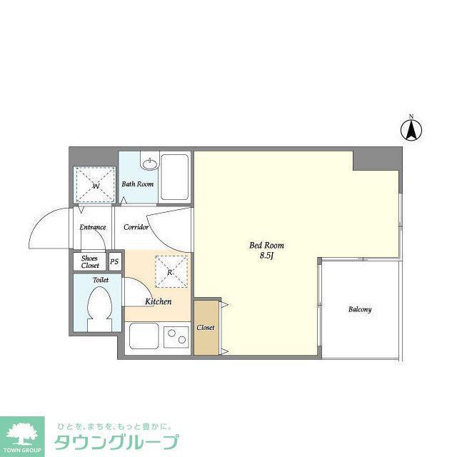 ガーラプレイス錦糸町(1K/5階)の間取り写真