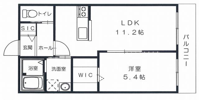 プライムリュクスフラット(1LDK/3階)の間取り写真