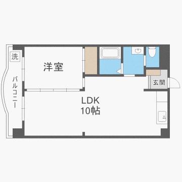 東亜レジデンス(1LDK/3階)の間取り写真