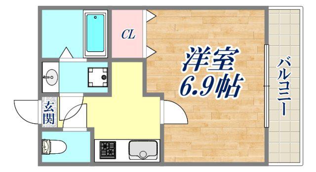 アムール美貴(1K/2階)の間取り写真