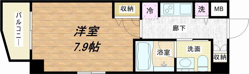 アーデン堺筋本町(1K/11階)の間取り写真