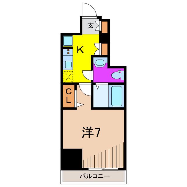 ユリカロゼAZ亀有ノース TOWER(1K/5階)の間取り写真