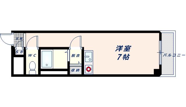 19サンライズ上小阪(ワンルーム/3階)の間取り写真